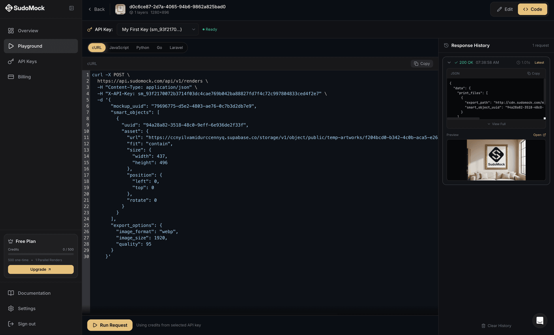 SudoMock API Response