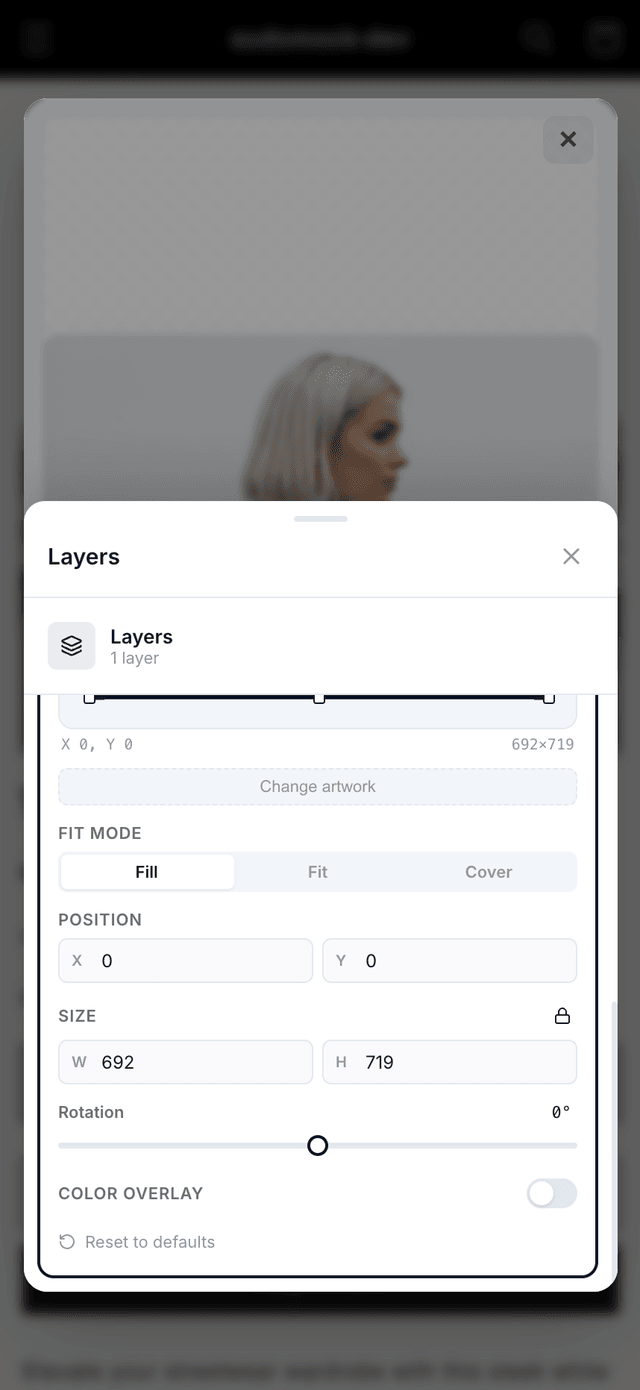 Mobile: full layer list with Smart Objects on phone