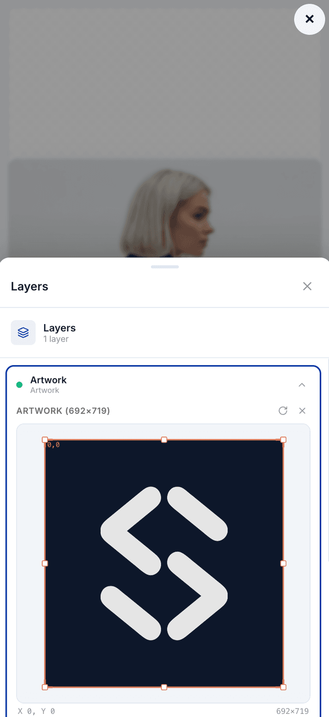 Mobile — layer selection on WooCommerce