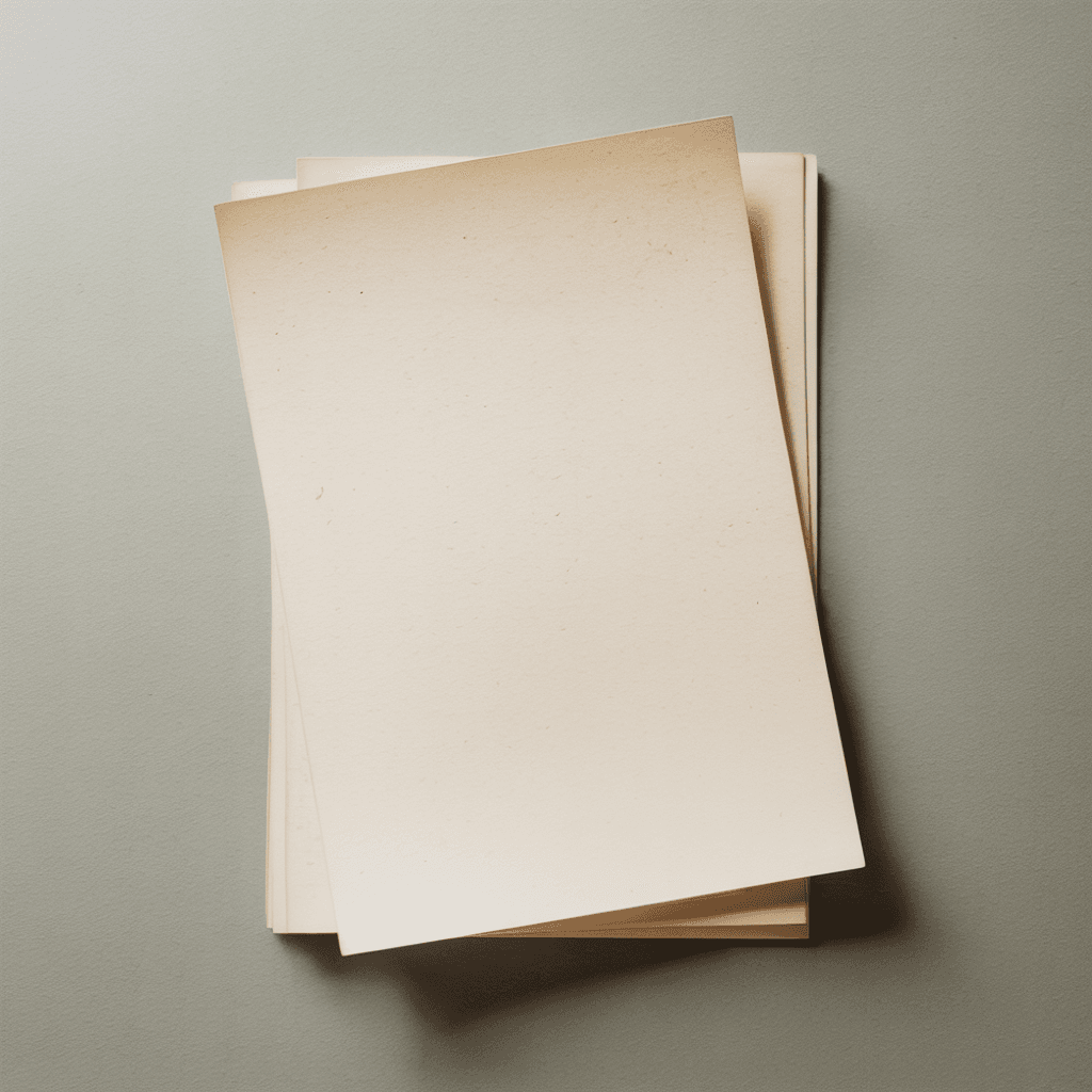 White A5 Flyer Mockup - Vintage Studio Set