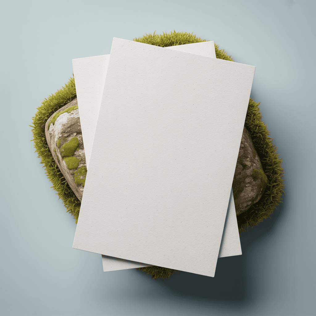 White A5 Flyer Mockup - Nature Setting, 6 Angles