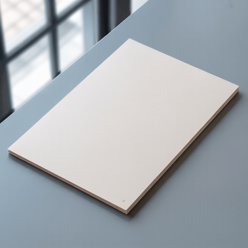 White A5 Flyer Mockup - Office Desk Setting