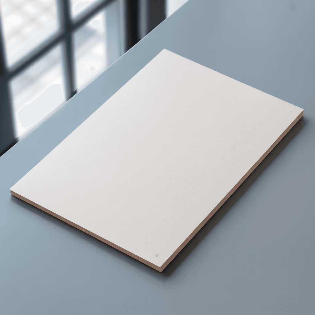 White A5 Flyer Mockup - Office Desk Setting