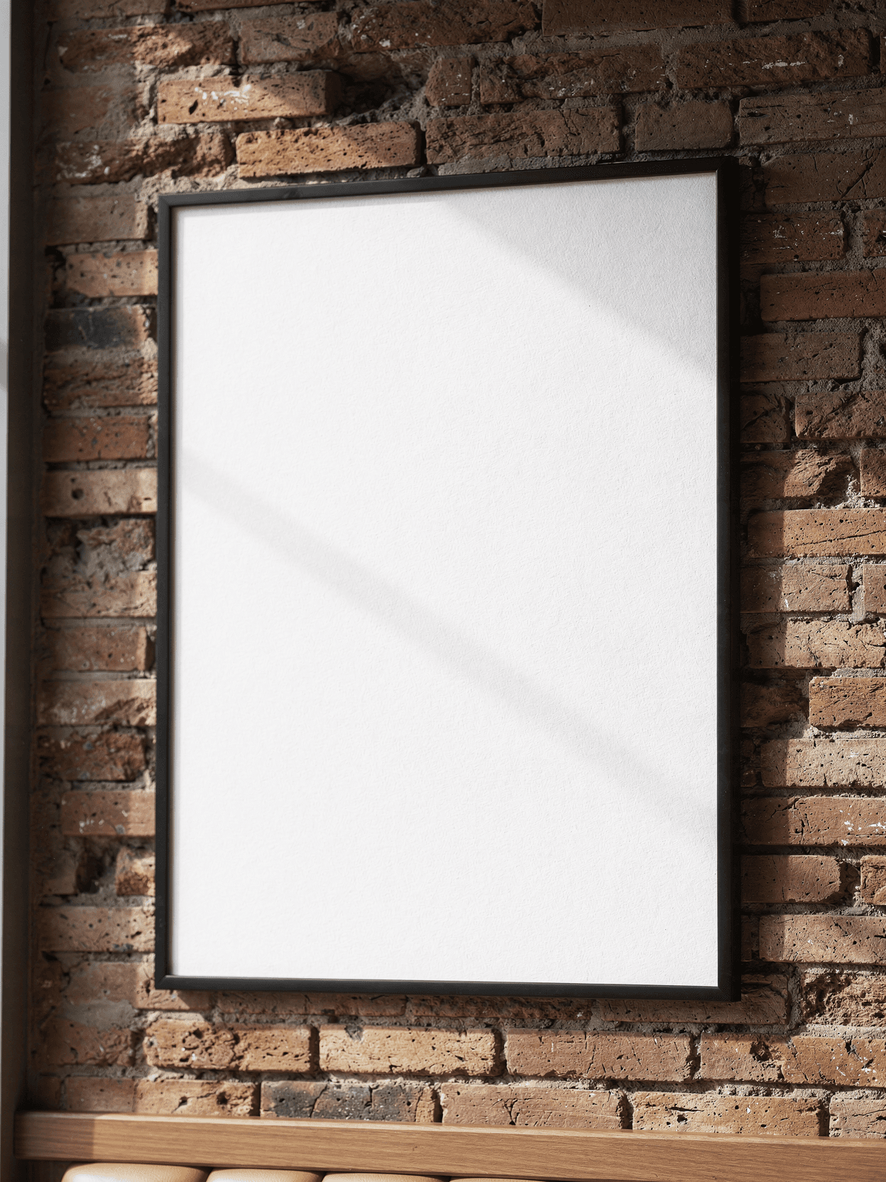 Café Lifestyle Poster Print Mockup – White Wall Art