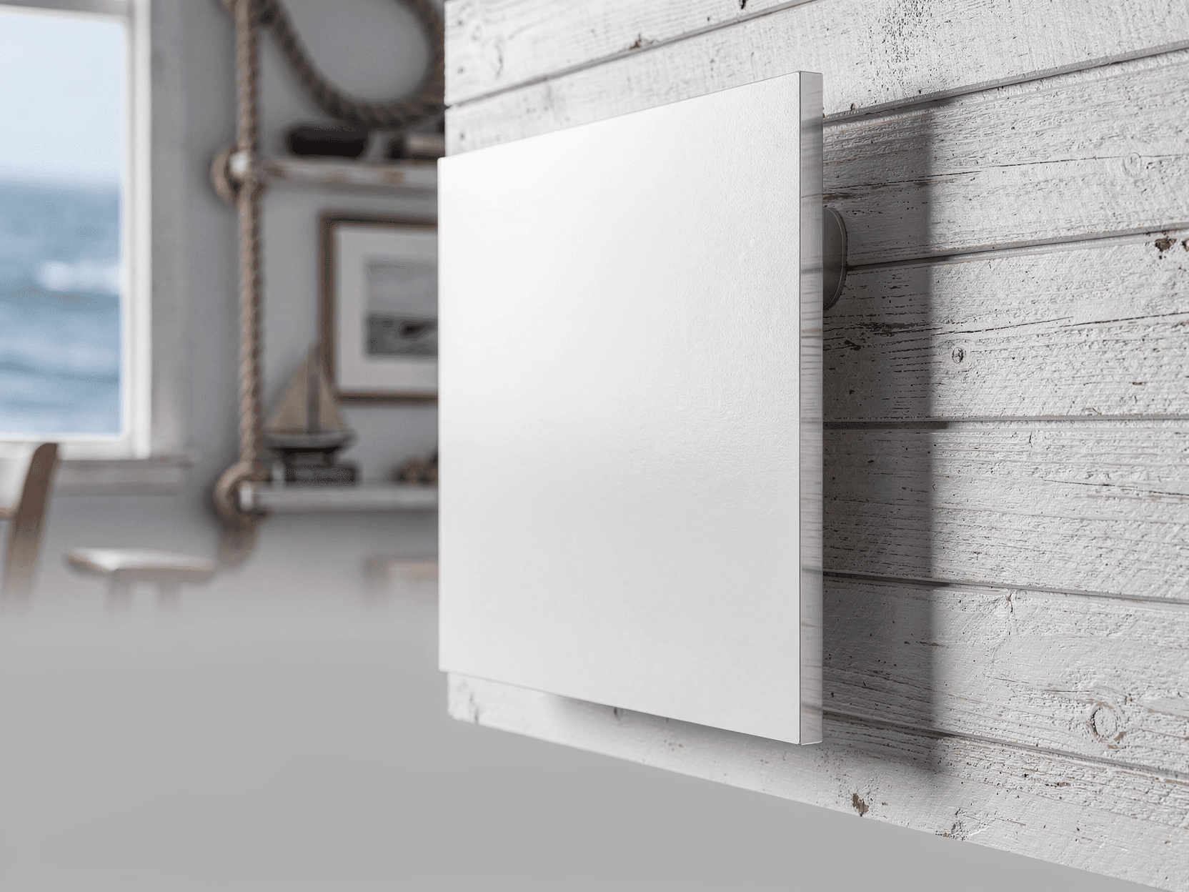 Coastal Alu Dibond Metal Print Mockup – White