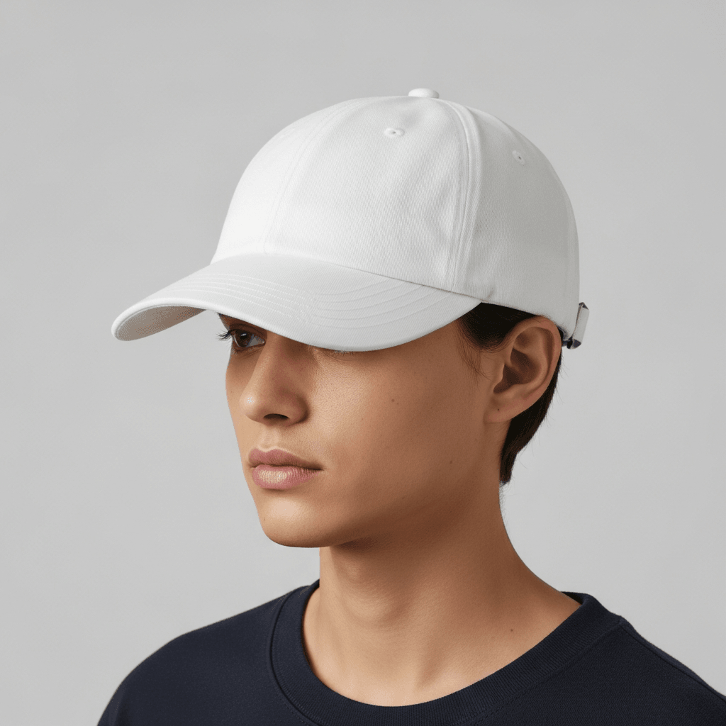 White Washed Canvas Dad Hat Mockup - Studio