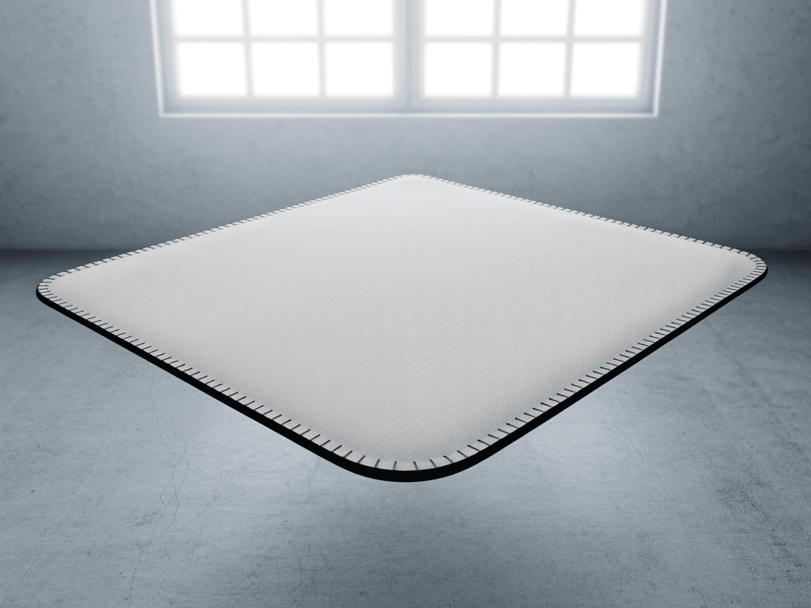White Cotton Desk Mat Mockup - Industrial Loft