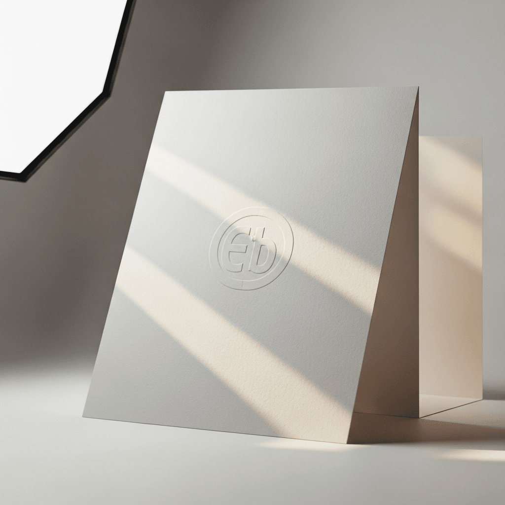 White Embossed Logo Mockup - Paper Texture, 6 Angles