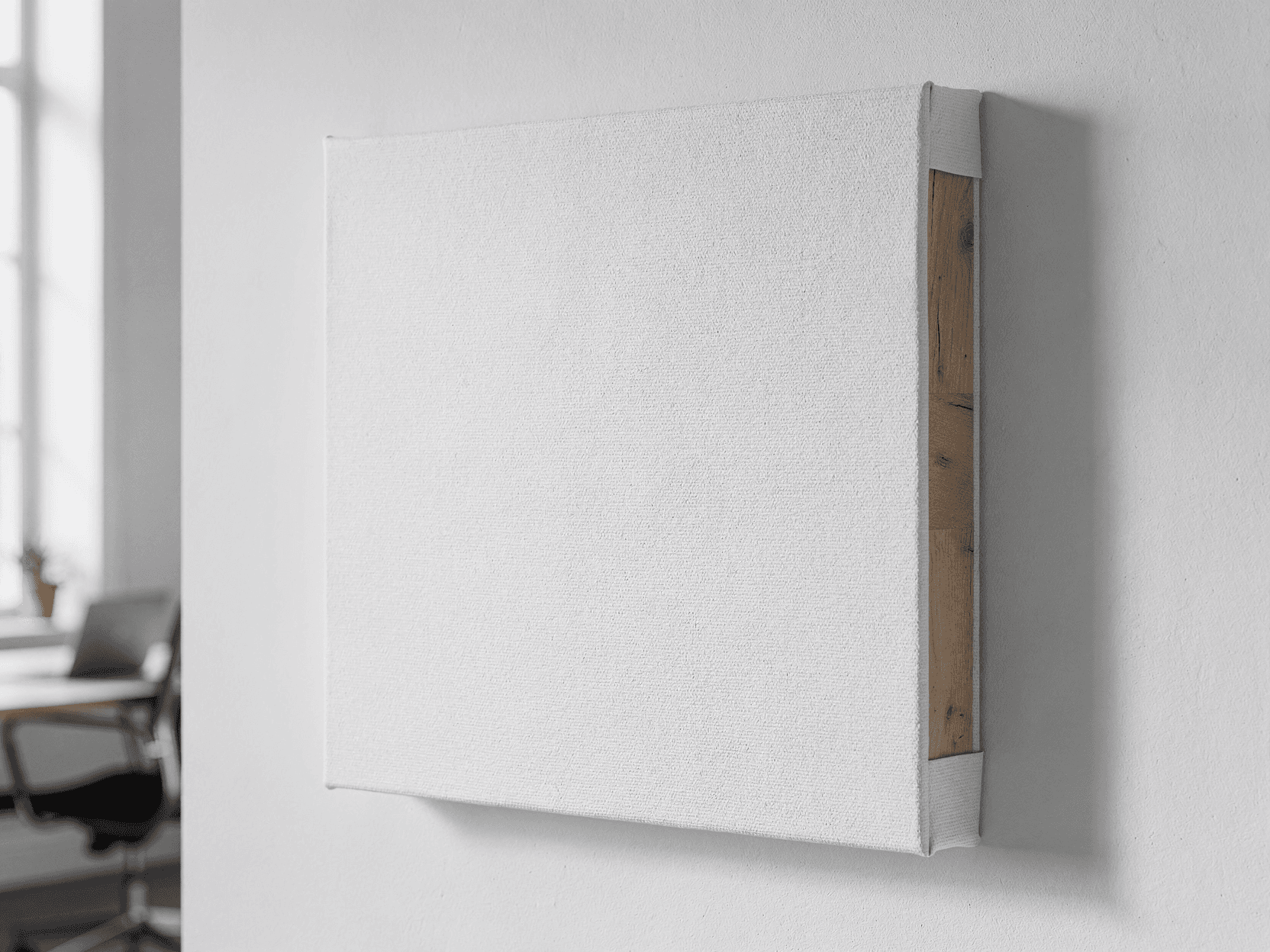 Horizontal Canvas Print Mockup – Modern Office Wall