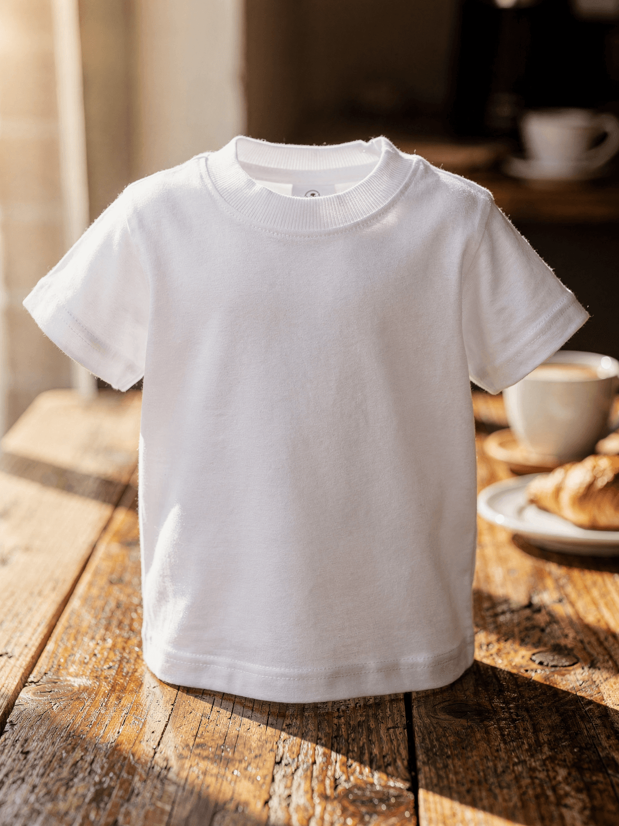 White Bella Canvas 3001Y Youth T-Shirt Mockup