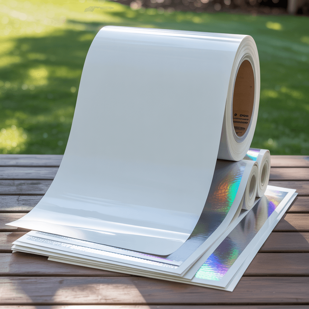 White Sheet Sticker Mockup - Outdoor Nature Setting