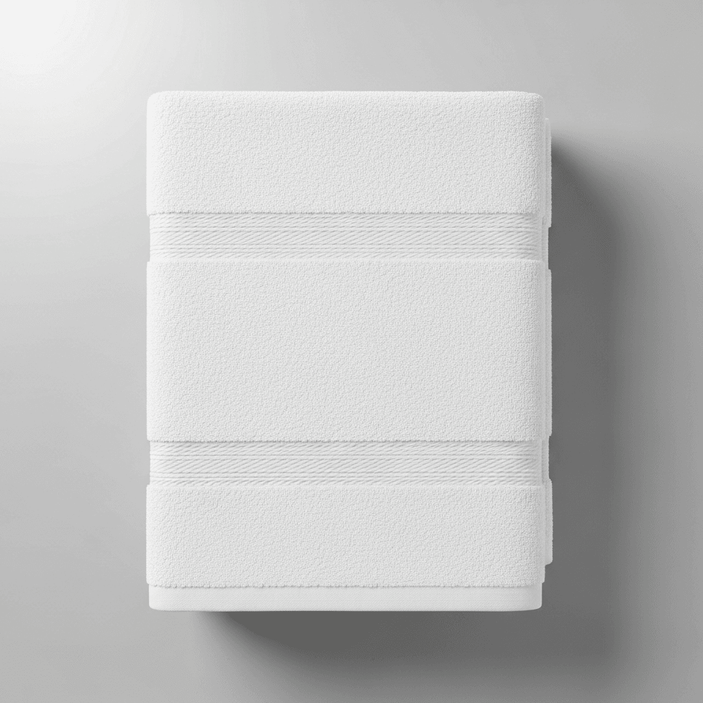 White Cotton Blend Towel Mockup – Studio