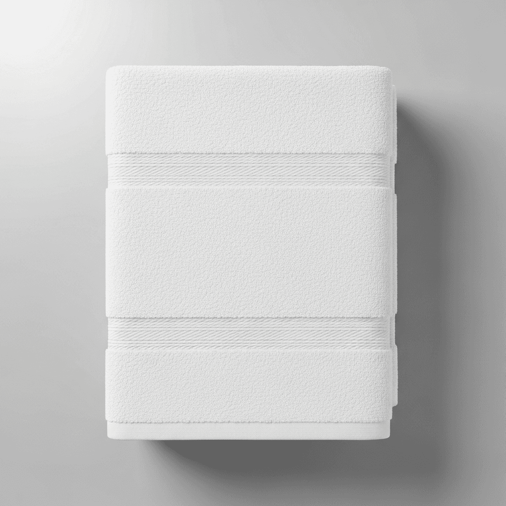 White Cotton Blend Towel Mockup – Studio