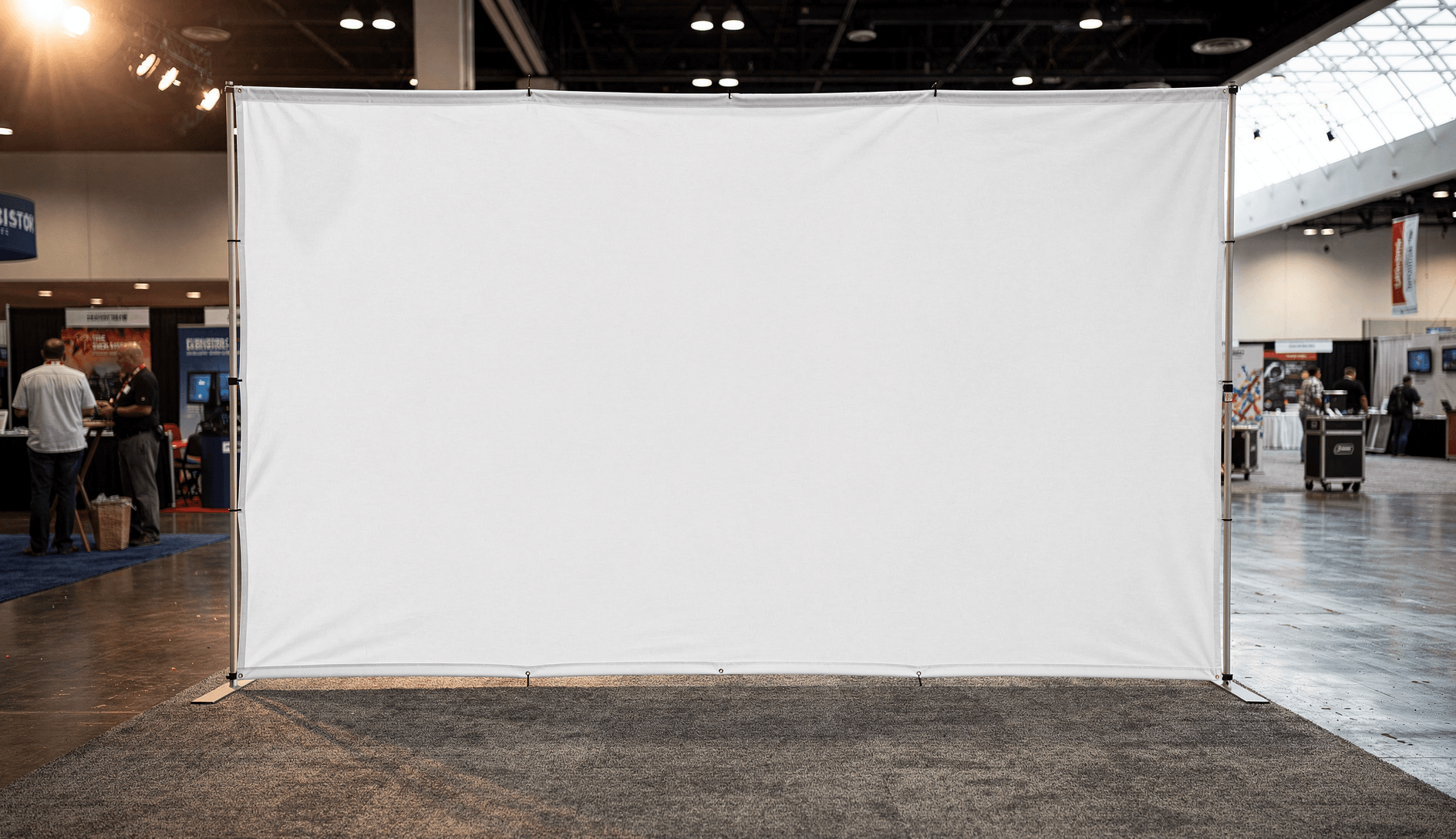 White 10x8 Trade Show Backdrop Mockup