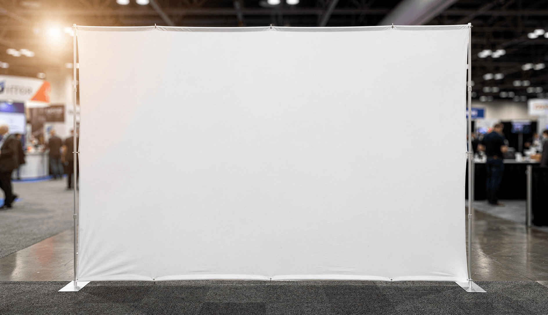 White Vinyl Trade Show Backdrop Mockup