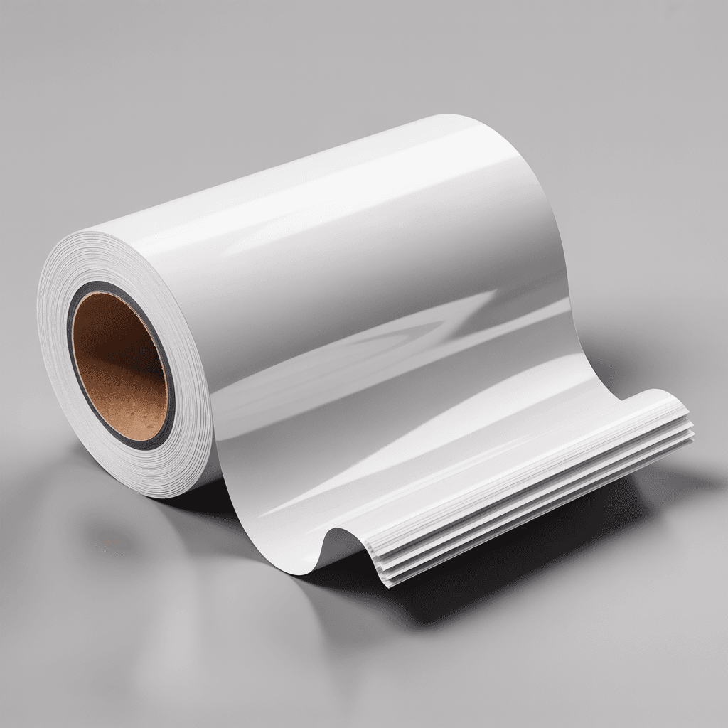 White Vinyl Decal Mockup - Roll and Applied Views