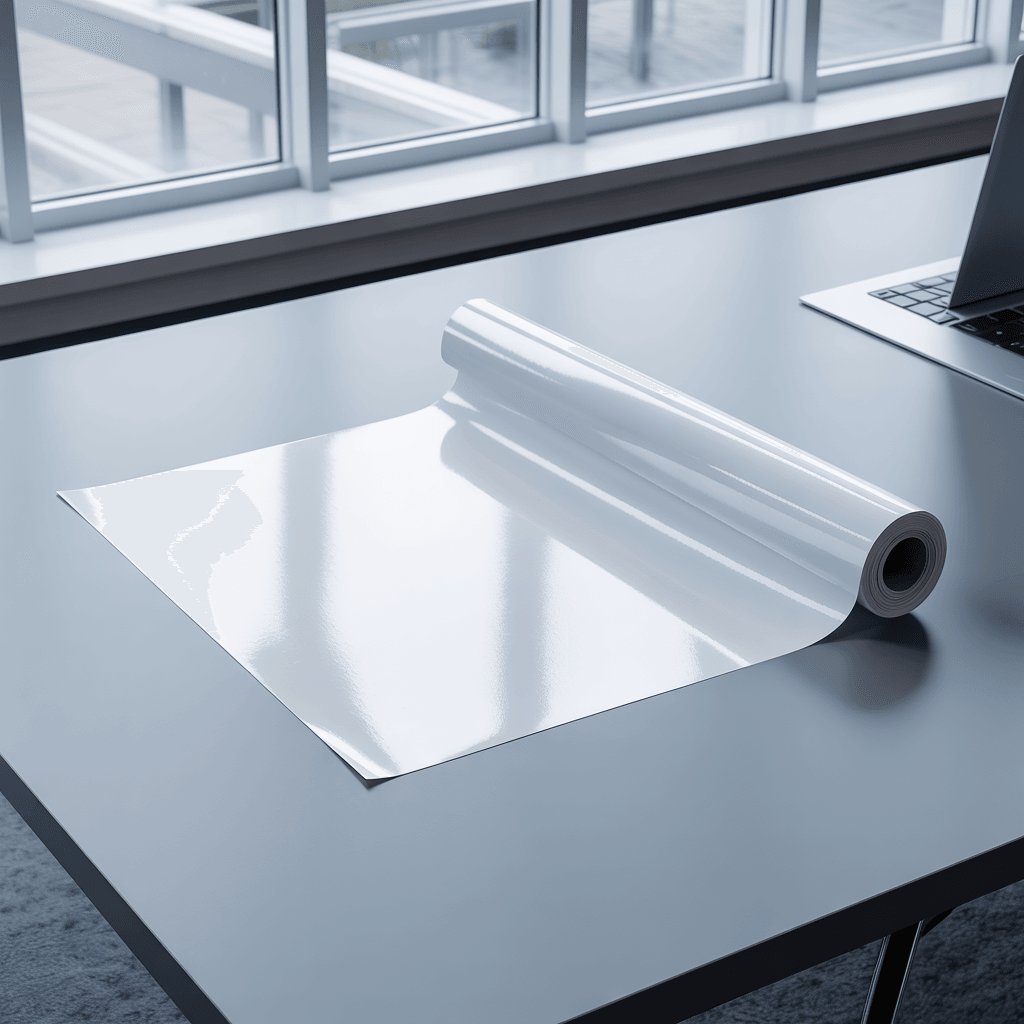 White Vinyl Decal Mockup - Office Setting, 6 Angles