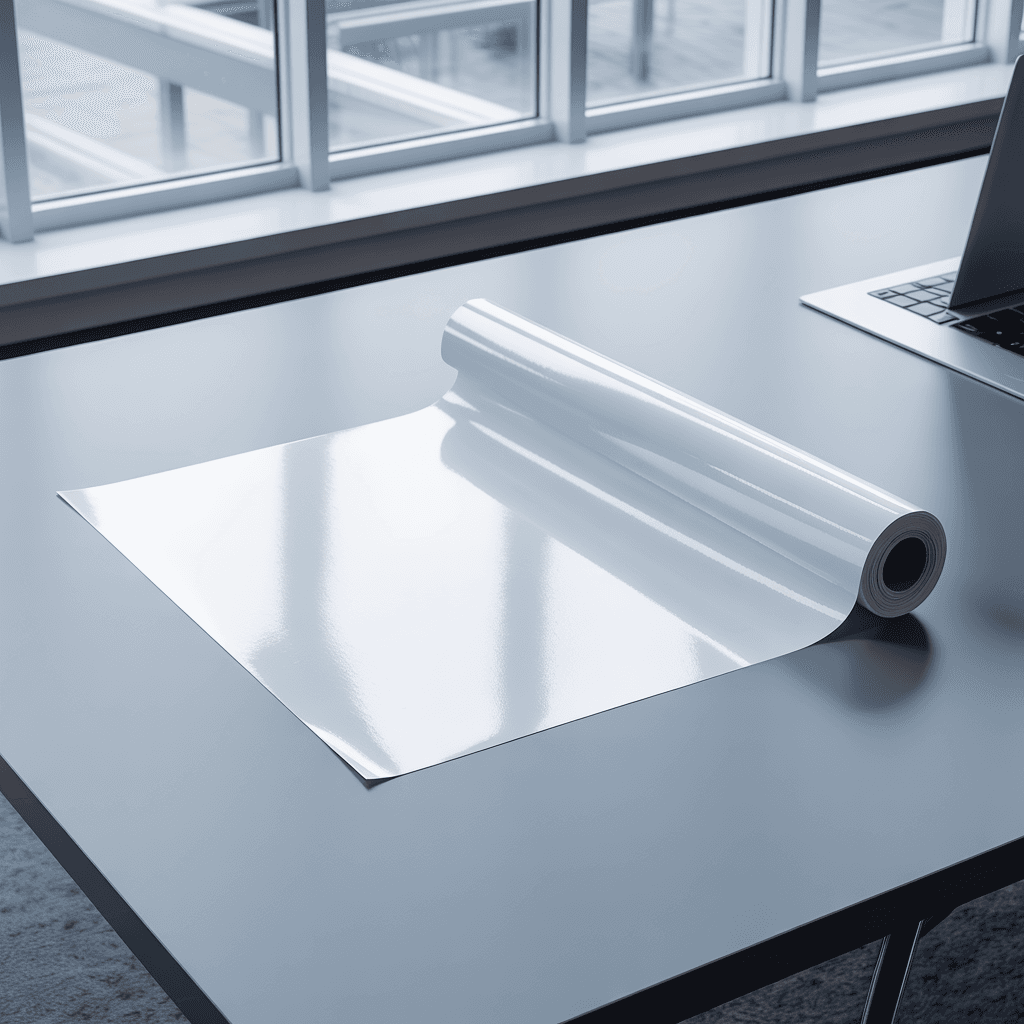 White Vinyl Decal Mockup - Office Setting, 6 Angles