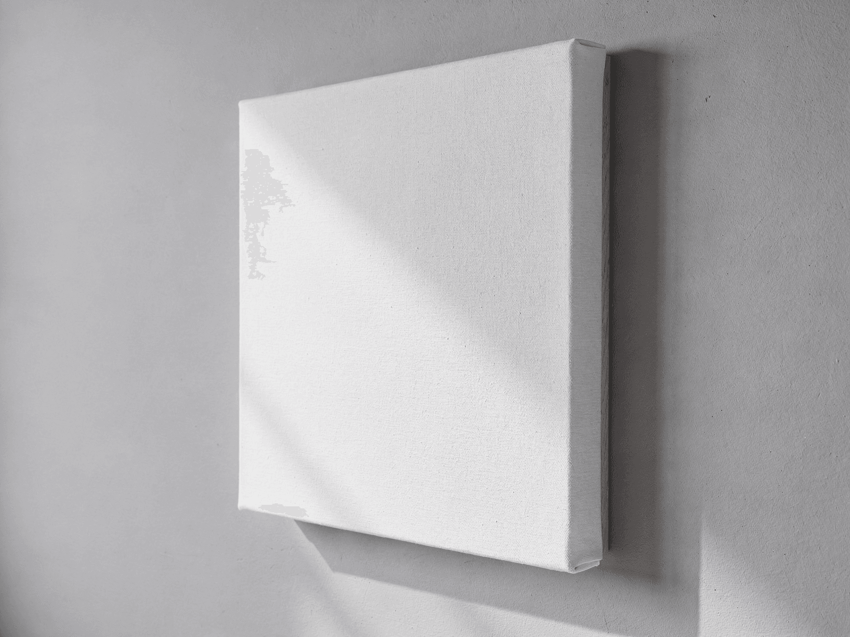 White Canvas Print Mockup — Minimal Studio Template