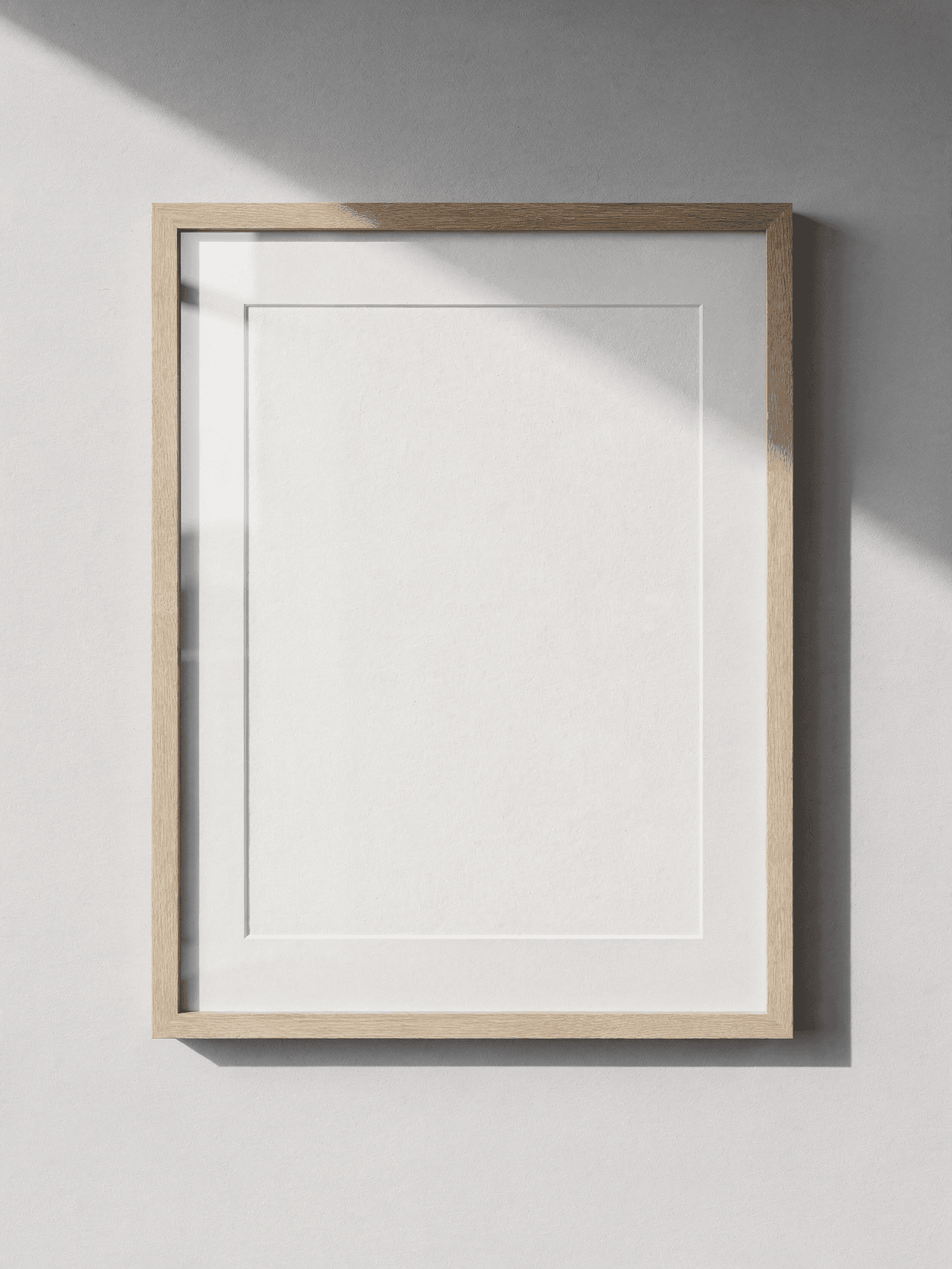 White Framed Print Mockup – Minimalist Nature Scene