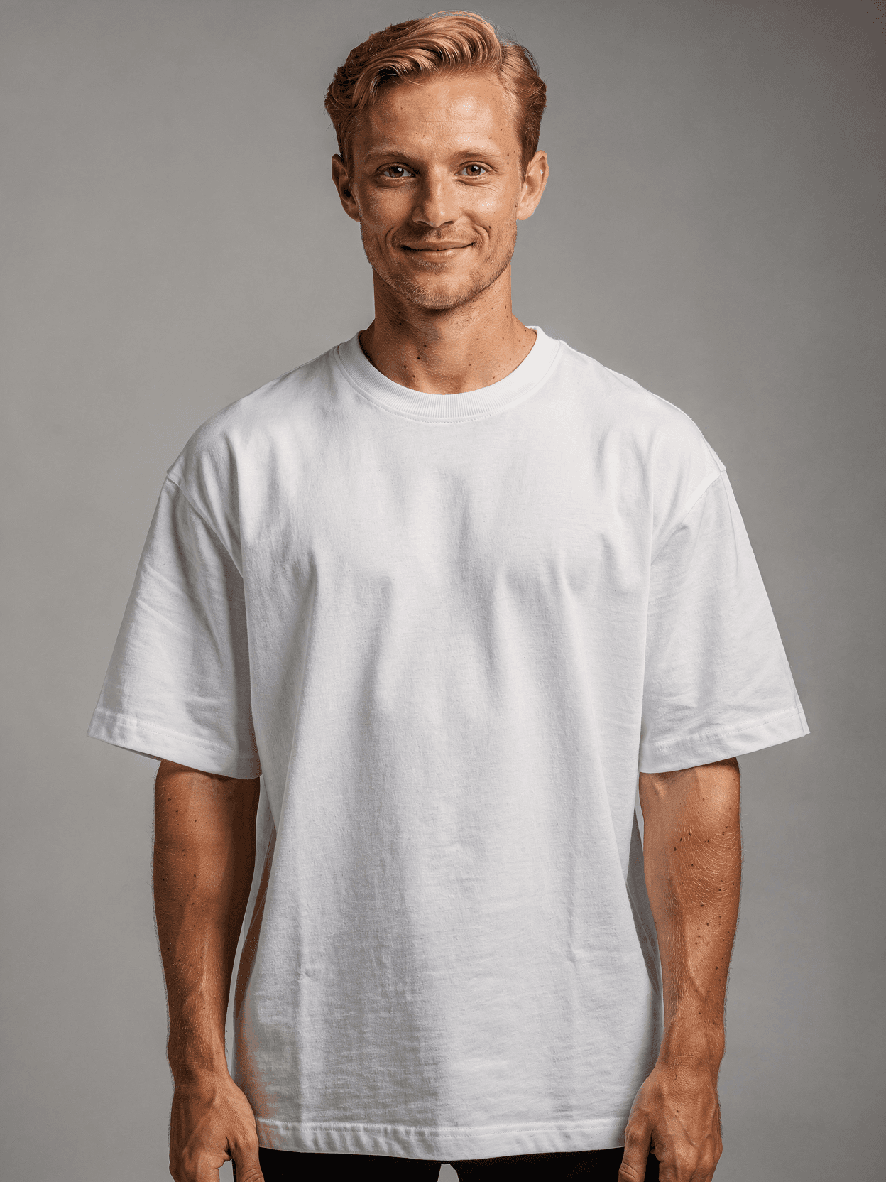 White Oversized T-Shirt Mockup | Street Style