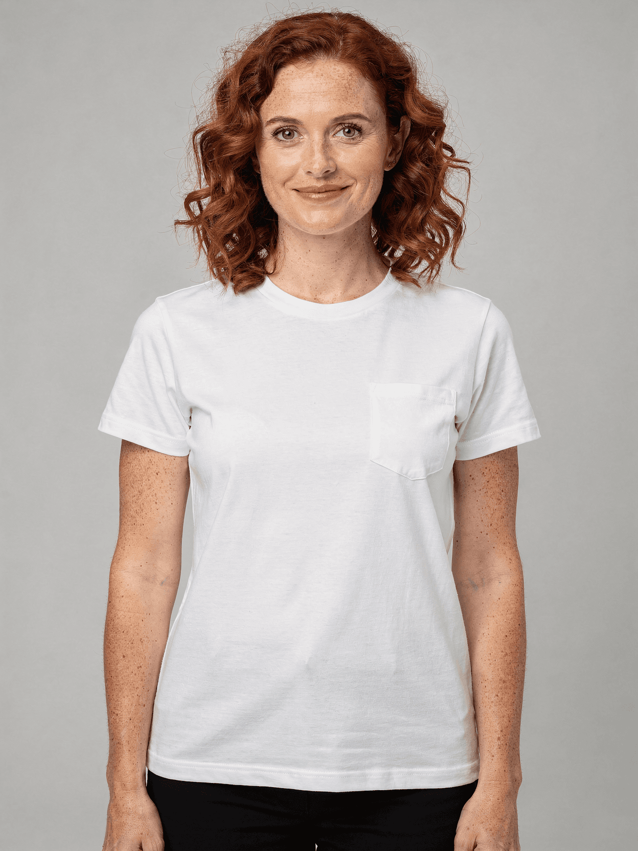 White Pocket Tee Mockup – Coastal Corporate Style