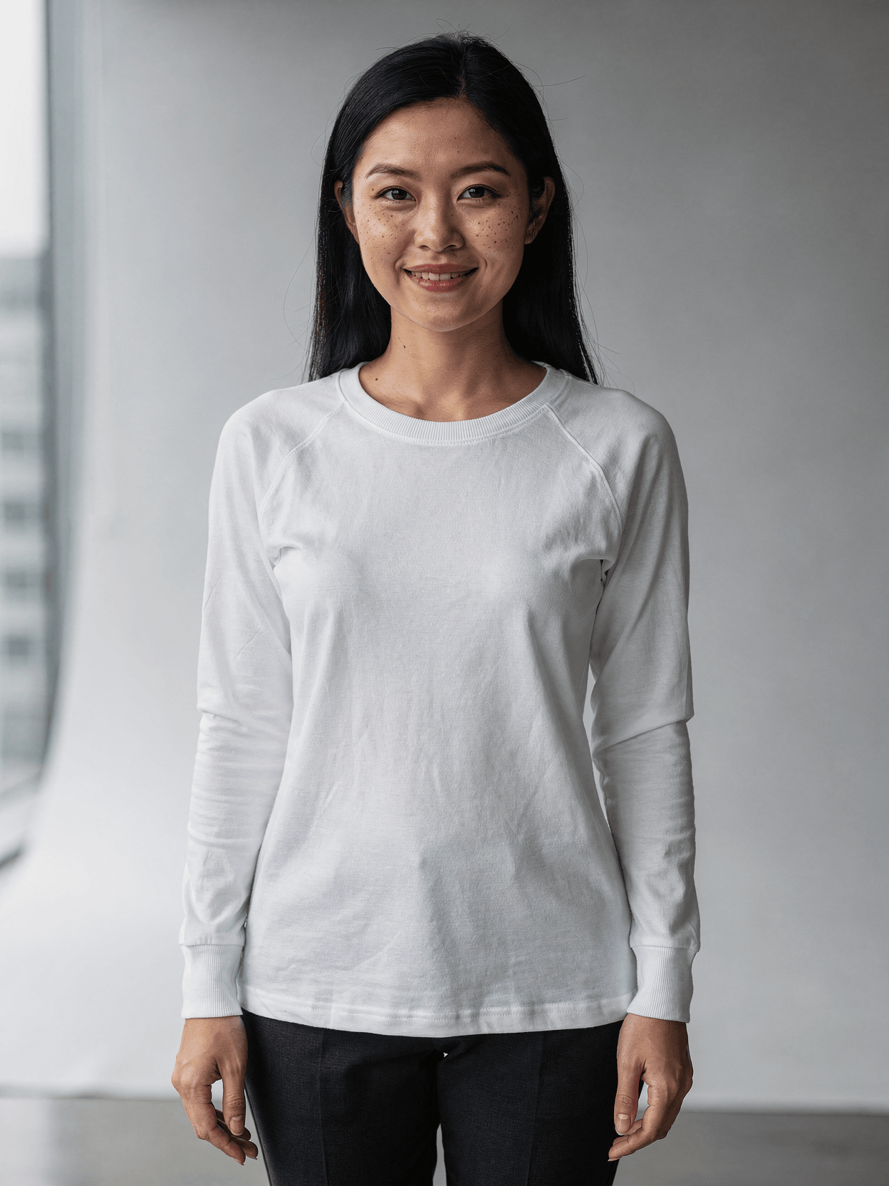 White Raglan Long Sleeve Mockup – Corporate Office