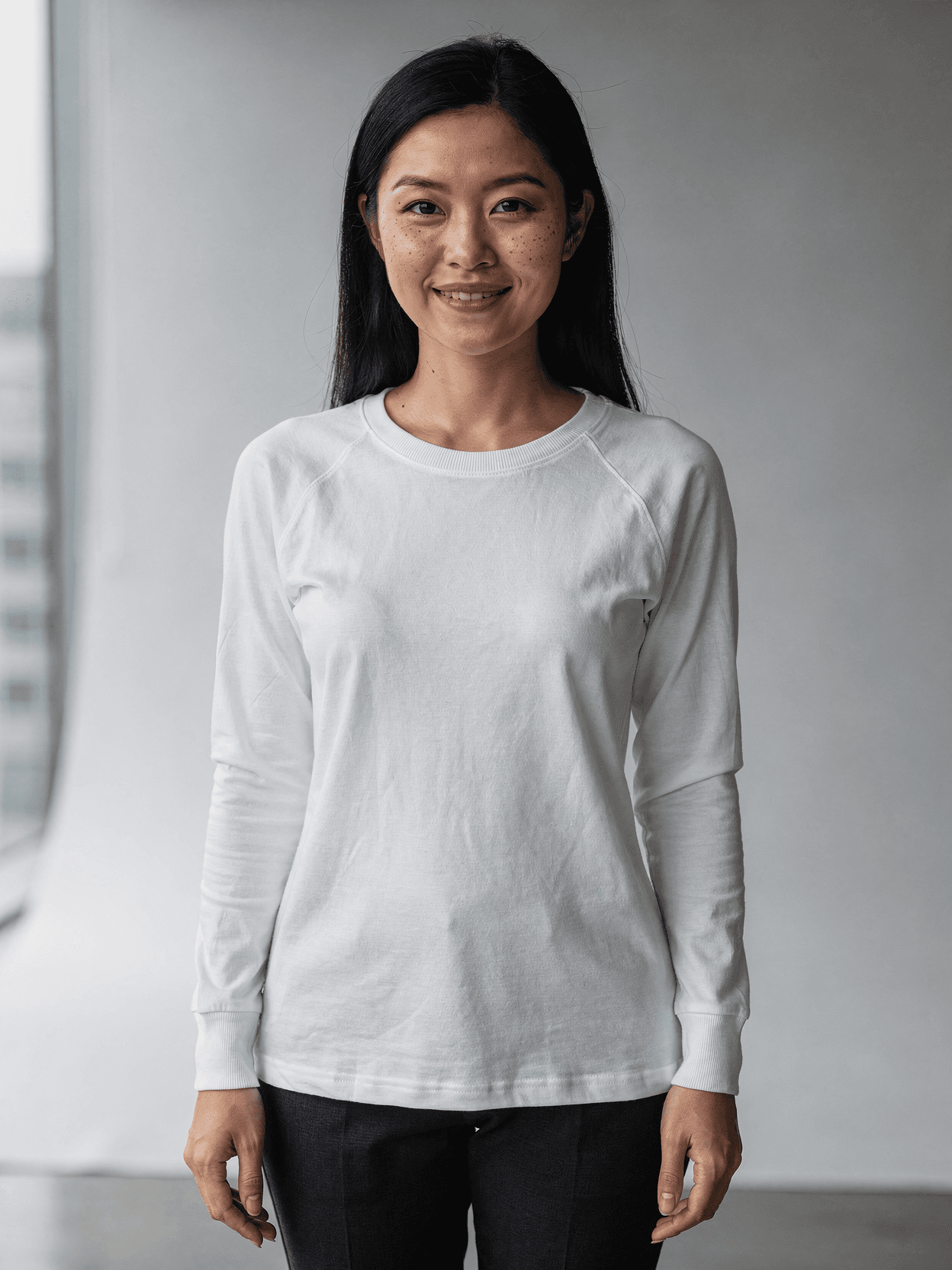 White Raglan Long Sleeve Mockup – Corporate Office