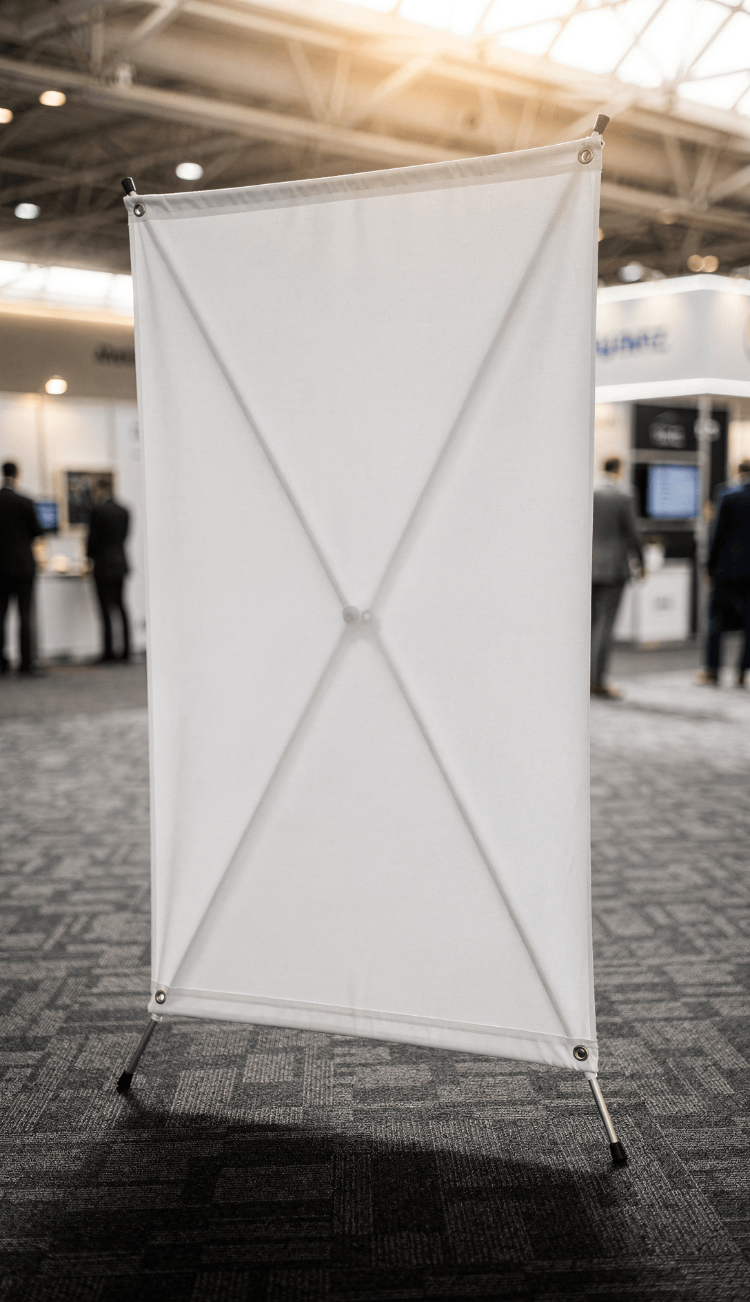 White X-Banner Stand Mockup - Trade Show Setup